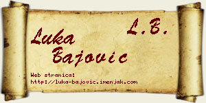 Luka Bajović vizit kartica
